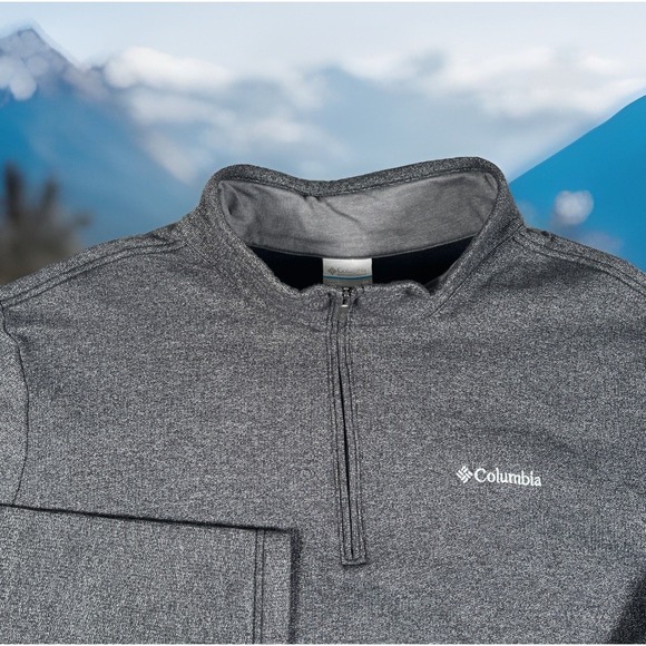 Columbia Sweater 1/4 Zip Pullover Men 3XL Long Sleeve Mock Neck Fleece Lined - Picture 1 of 8